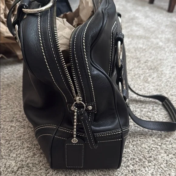 Coach Black Leather soho satchel large - Picture 3 of 7